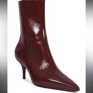 Low Stiletto Booties (Burgundy)